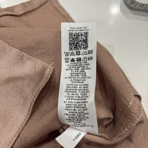 6 ASOS Design Mini Dress Ruffle Collar Puff 1/2 Sleeve Shift Keyhole Back Split - Picture 8 of 9